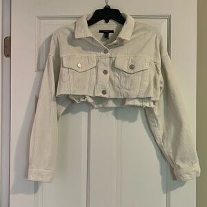 Forever 21 cropped denim jacket, size small